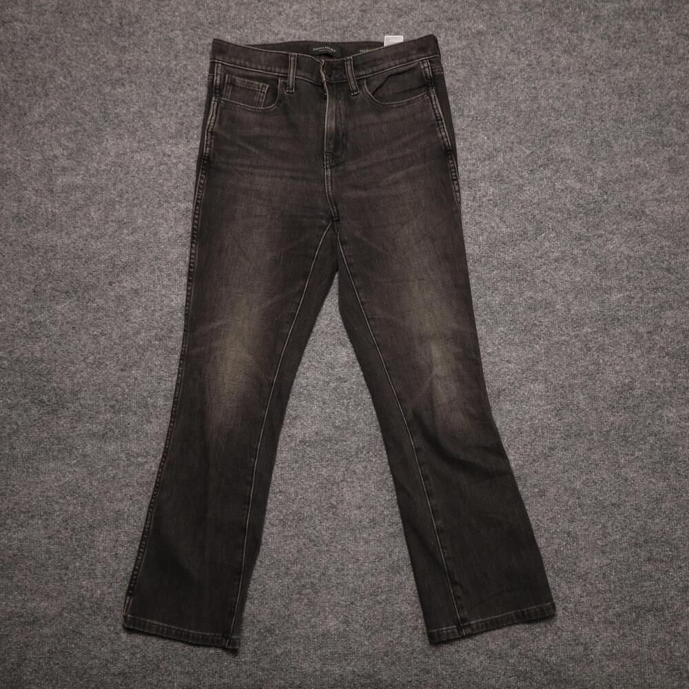 Banana Republic High-Rise Crop Boot Jeans Womens 26 Gray Charcoal Stretch Denim
